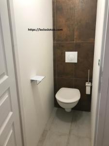 un piccolo bagno con servizi igienici in camera di le Clos Lotois - Chambre d'hôtes de charme entre Padirac et Rocamadour a Gramat