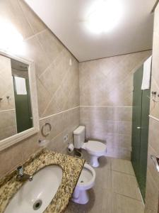 Um banheiro em Apart Hotel Beira do Mar