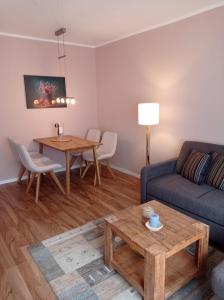 Χώρος καθιστικού στο Ferienwohnung Greifenbach, Gartennutzung, Haustiere willkommen