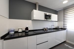 A kitchen or kitchenette at ALQUILAZ Apartamentos Turísticos