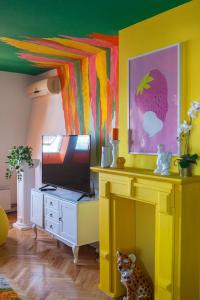 TV a/nebo společenská místnost v ubytování Apartment Amore Mio