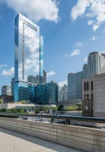a view of a city skyline with tall buildings at Loews Chicago Hotel in Chicago