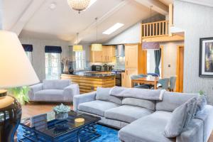 A seating area at The Hollies Forest Lodges