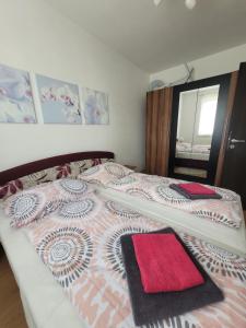 Postel nebo postele na pokoji v ubytování Apartmán IRIS Podhájska
