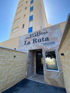 a building with a sign that reads hotel marriott nations la ruta at Apartamentos La Ruta in Calpe
