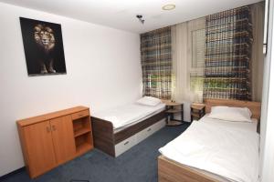 Ένα ή περισσότερα κρεβάτια σε δωμάτιο στο Apartment nähe Cannstatter Wasen