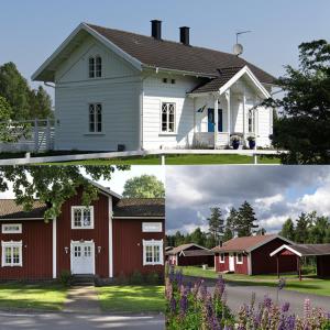 two pictures of a house in two different views at Isaberg Golfklubb in Hestra
