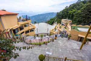 a view of a playground with a slide at Aagantuk Resort in Banepa