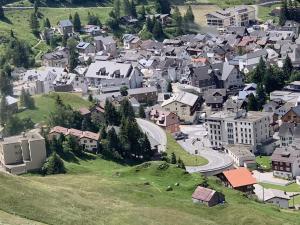 A general view of Andermatt or a view of the city taken from a szállodákat