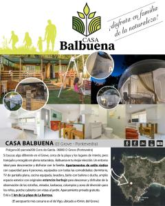 eine Collage mit Fotos einer Collage eines Banners mit einem Haus in der Unterkunft Casa Balbuena,centro de interpretación de la vía láctea in San Vicente de O Grove