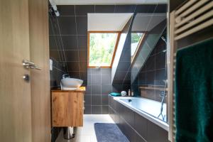 Koupelna v ubytování Apartmán Janov
