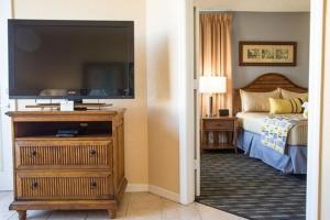 a bedroom with a bed and a flat screen tv at Vacation Village at Parkway in Orlando