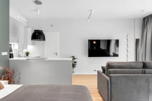 TV a/nebo společenská místnost v ubytování Charming Studio in Reykajvik + 2 fotografie