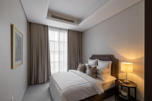 Gulta vai gultas numurā naktsmītnē شقة فندقية رائعة - موقع مميز حطين الرياض