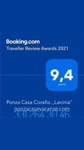 ポンツァにあるPonzamania Appartamenti da Laviniaの旅行レビューメールの携帯電話のスクリーンショット