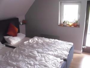 Łóżko lub łóżka w pokoju w obiekcie Alte Försterei