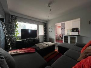 TV a/nebo společenská místnost v ubytování Aurora Apartment 2BDR wSauna