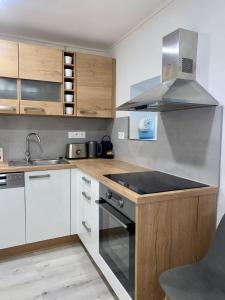 Kuchyň nebo kuchyňský kout v ubytování Apartmán pod vlekem