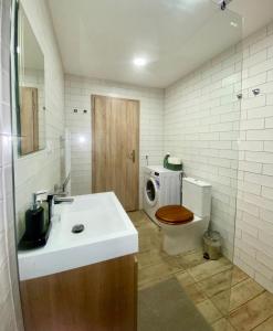 Koupelna v ubytování Apartmán pod vlekem