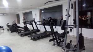 Fitness centrum a/nebo fitness zařízení v ubytování Piazza Diroma - Com acesso Acqua park CN-GO