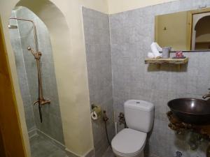 y baño con aseo y lavamanos. en Ayujidda Nubian House, en Asuán