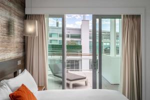 Cama o camas de una habitación en Hilton Auckland