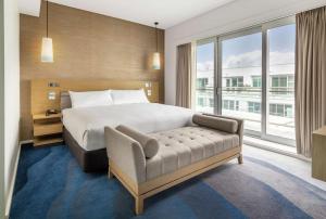 Cama o camas de una habitación en Hilton Auckland