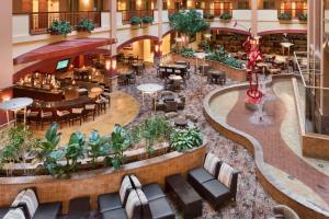 an overhead view of the lobby of a hotel at Embassy Suites Murfreesboro - Hotel & Conference Center in Murfreesboro