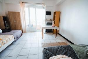 Postel nebo postele na pokoji v ubytování Agréable studio vue Mer
