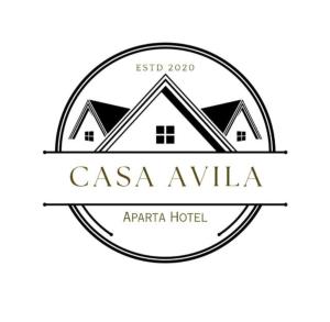 a logo for an apartment hotel with a house at CASA AVILA - Apartamento amoblado 1 - Villa Alsacia in Bogotá