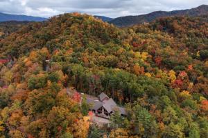 A bird's-eye view of Luxury Hickory Homestead home