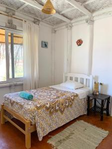 a bedroom with a bed in a room at Palo Santo Sanctuary in Canoas De Punta Sal