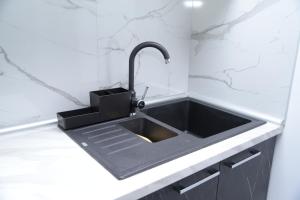 Kuchyň nebo kuchyňský kout v ubytování ITACA apartman Krupanj