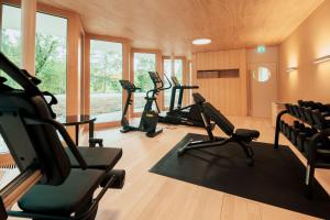 Fitness centrum a/nebo fitness zařízení v ubytování Resort Hof Weissbad