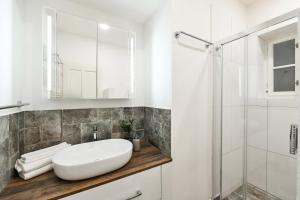 Koupelna v ubytování Kubelíkova 32 Residence