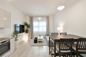 Kuchyň nebo kuchyňský kout v ubytování Kubelíkova 32 Residence