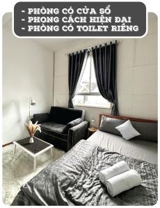 Postel nebo postele na pokoji v ubytování Silence House Dalat ATP
