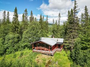 an overhead view of a house in the woods at Chalet Högvallen Elden - JAM025 by Interhome in Undersåker