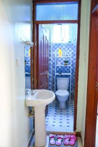 łazienka z umywalką i toaletą w obiekcie Urban Oasis w mieście Kakamega