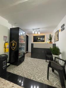 Kuchyň nebo kuchyňský kout v ubytování Hotel De León Estadio