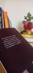 LA CASA DE PASCUALA في Villa Rica: جلسة كتاب فوق طاولة مع كتب