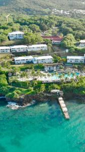 an aerial view of a resort next to the water at Studio 514 in Le Diamant