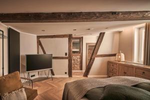 TV a/nebo společenská místnost v ubytování Loft 1540 - Boutique Ferienwohnungen