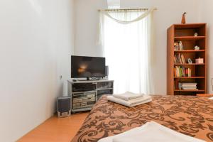 Televízia a/alebo spoločenská miestnosť v ubytovaní Apartments Doda