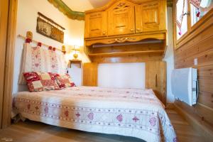 Ένα ή περισσότερα κρεβάτια σε δωμάτιο στο 2 pièces proche pistes Les Saisies