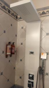 a bathroom with a shower with a toilet at Las Cigüeñas de San Cristóbal in San Cristóbal de Segovia +39 photos