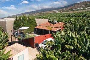 een luchtfoto van een huis in een maïsveld bij Casa La Flamenca in Tijarafe
