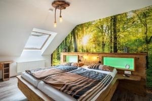Rúm í herbergi á Im Rodeck Nest