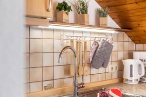 Kuchyň nebo kuchyňský kout v ubytování Ferienwohnung Reschberg