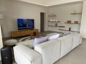 TV a/nebo společenská místnost v ubytování SANTOSHA